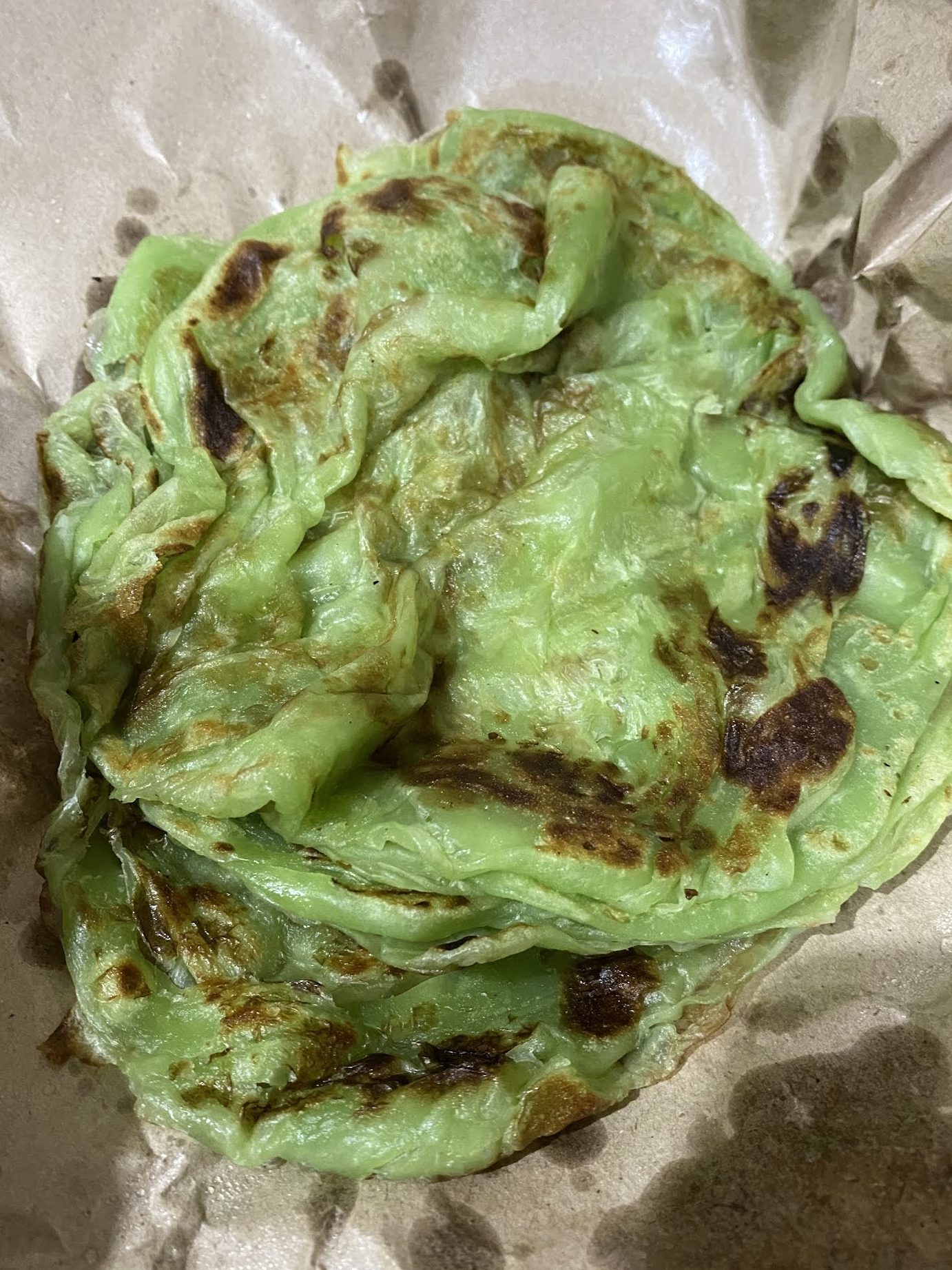 ROTI CANAI PUCHOK HIJAU 1 roti canai puchok hijau